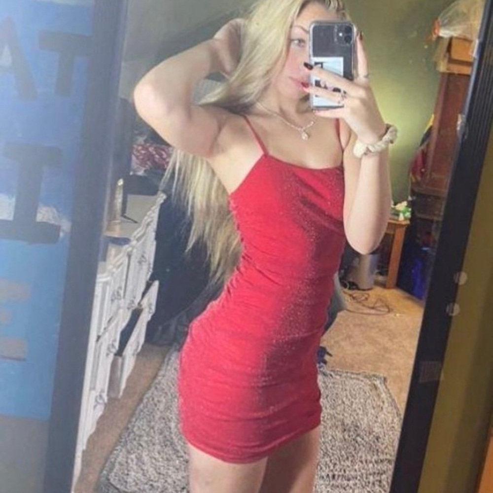 SHEIN red bodycon dress